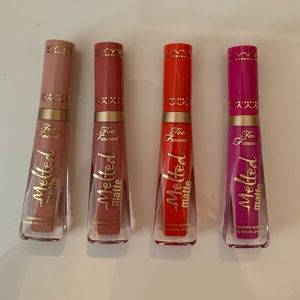 LOT OF 4 TOO FACED X KANDEE JOHNSON MATTE LIPSTICK